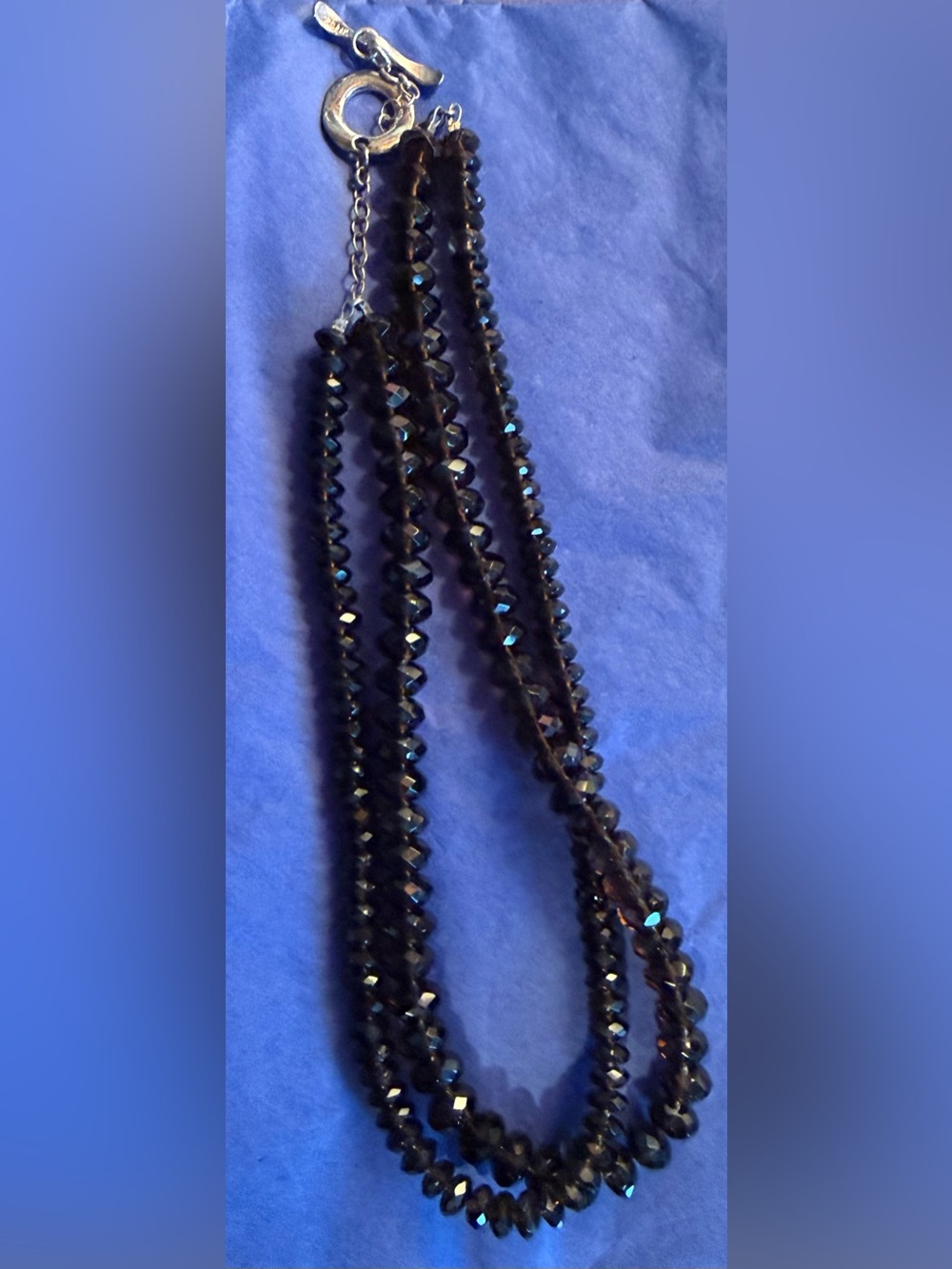 Shimmering bronze faceted crystal rondelle Necklace